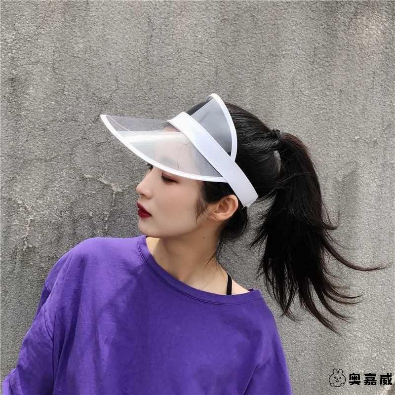 防水遮雨帽子挡雨帽男女护脸透明面子罩防风