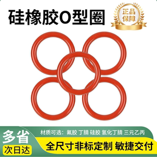 红色硅橡胶O型圈氟胶密封圈耐腐蚀防水橡胶密封件骨架油封大全