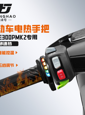 适用九号E300PMK2摩托车改装保暖骑行加热手把发热手把套装备防水