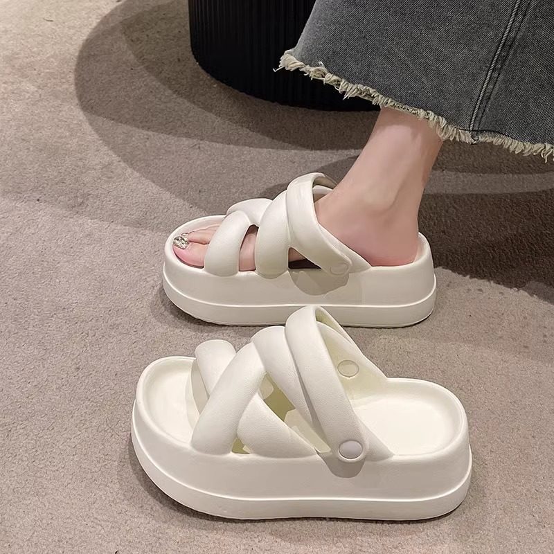 时尚厚底踩屎感拖鞋女款春季外穿2024新款eva配裙子沙滩凉拖超火,女鞋,沙滩鞋,淘宝优惠券,粉丝福利购,淘宝优惠卷