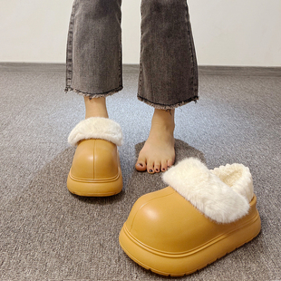 EVA厚底防水包跟保暖室内家居棉鞋 新款 女秋冬季 可拆卸棉拖鞋