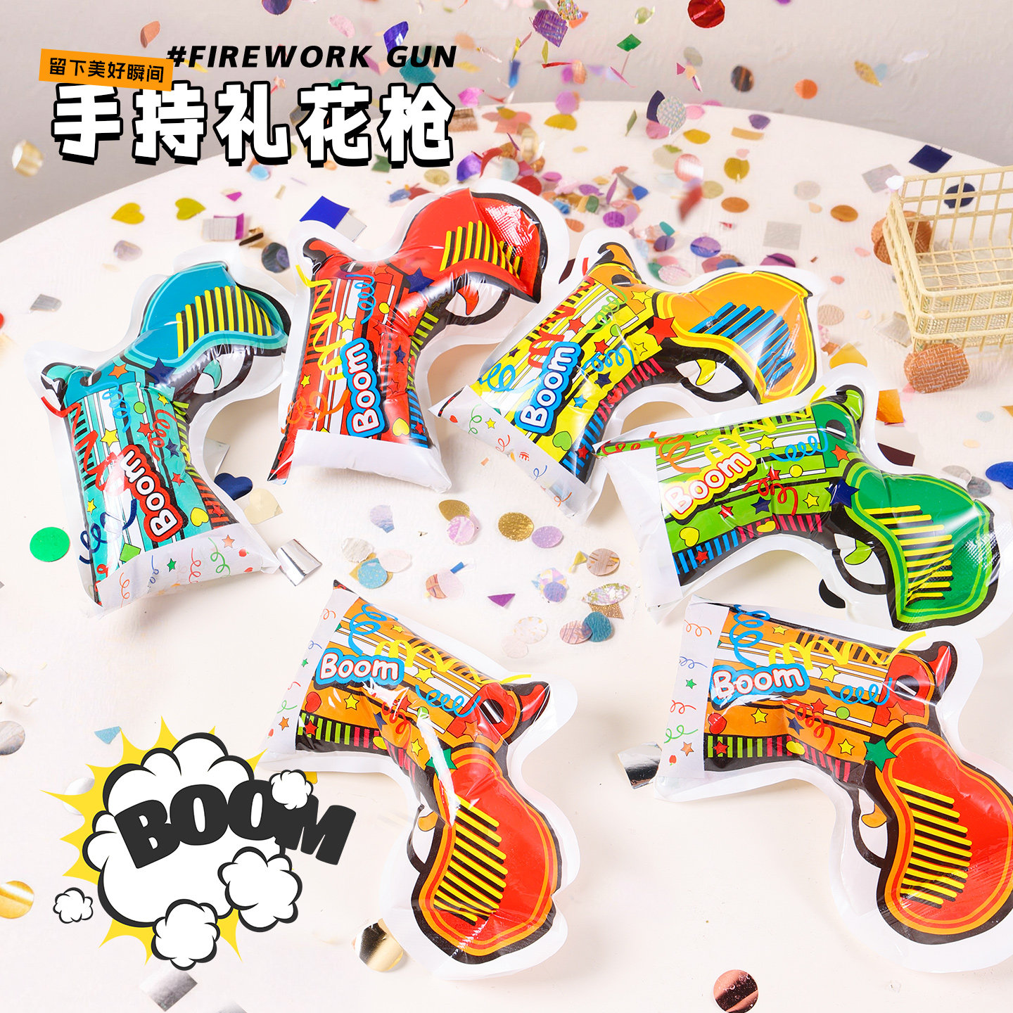手持礼花枪礼炮结婚乔迁周岁生日派对宴会氛围布置用品仪式感道具图片