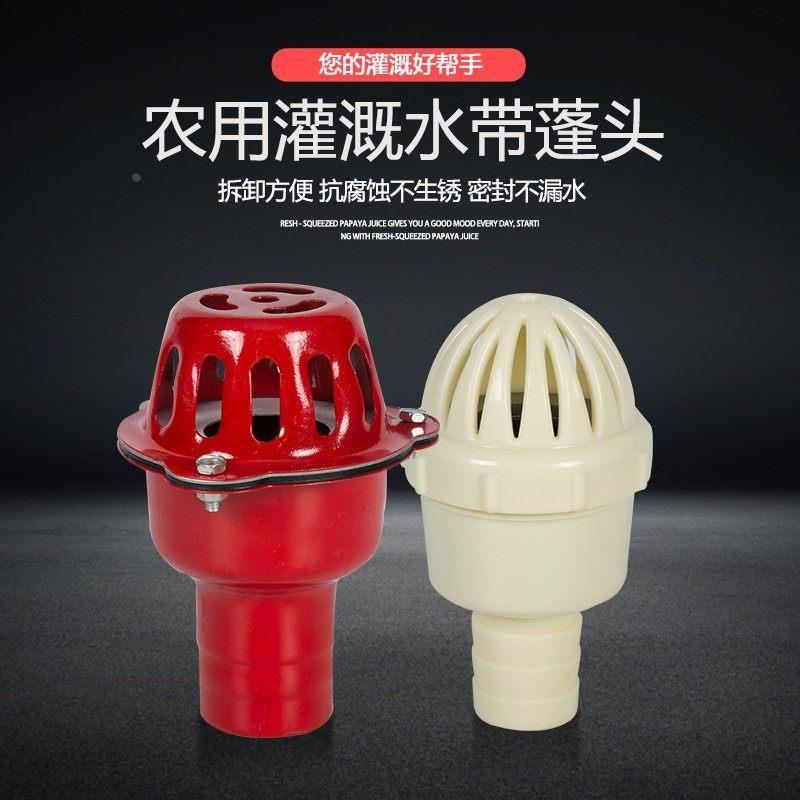 1-8寸抽水管阀门止回阀水泵底阀过滤器塑料蓬头塑料铁皮硬管过滤图片