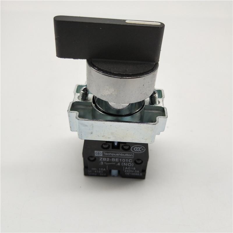 22MM孔径长柄XB2-BJ25两档二位选择旋转换按钮开关ZB2-BE101 102