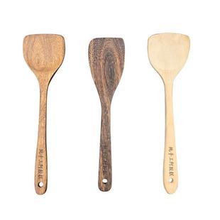 平底锅铲子和炒菜锅产子厨房长柄菜木锅铲木制不粘锅专用木铲实木