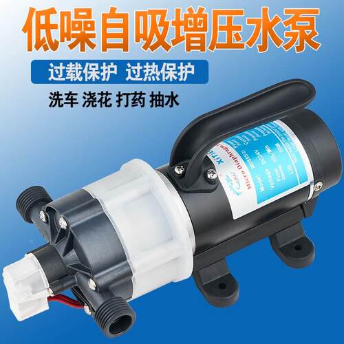 家用打药洗车浇花大流量自吸式喷水自动启停电动隔膜泵抽水泵120W