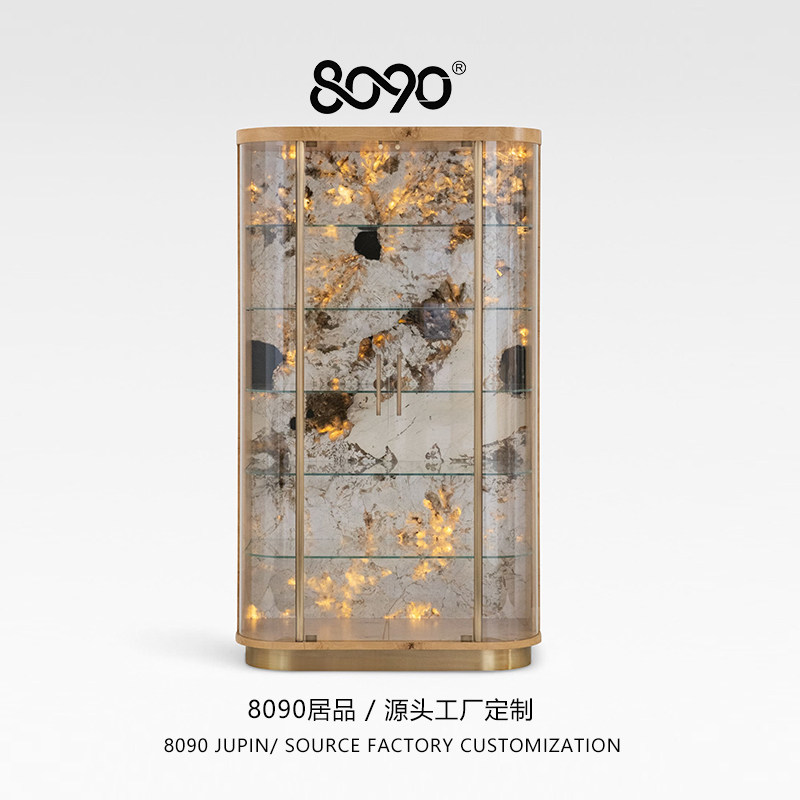 轻奢高档玻璃多层储物柜