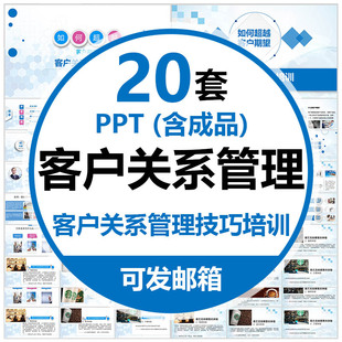 客户关系管理培训PPT模板销售营销服务关怀客户答谢会沟通技巧wps