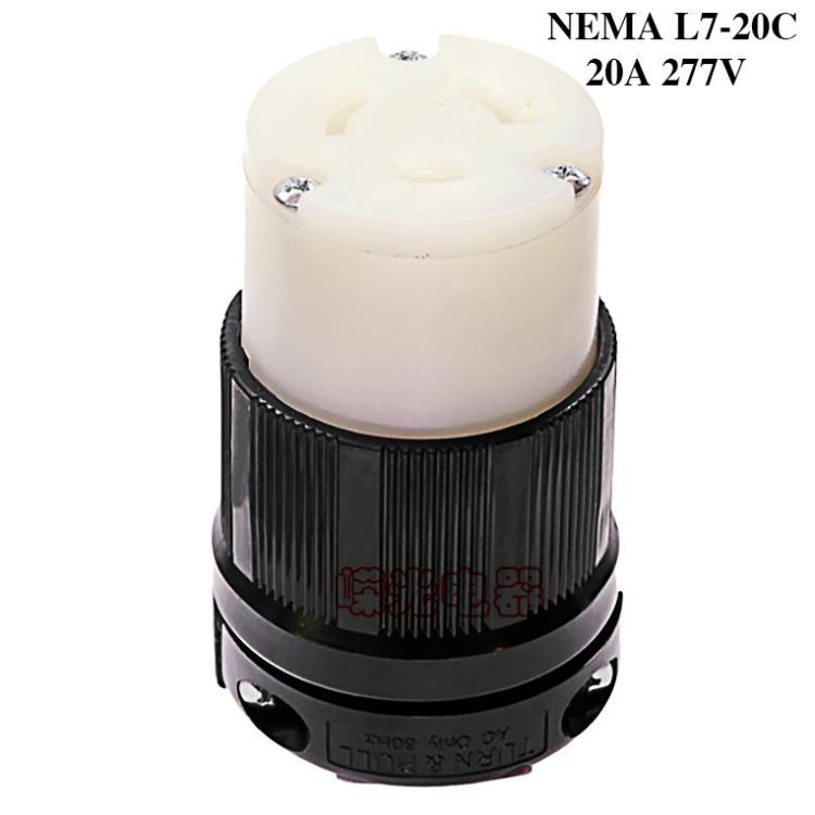 WJ-9325 20A 277V NEMA L7-20C防脱落连接器UL台湾嵘光医疗器械