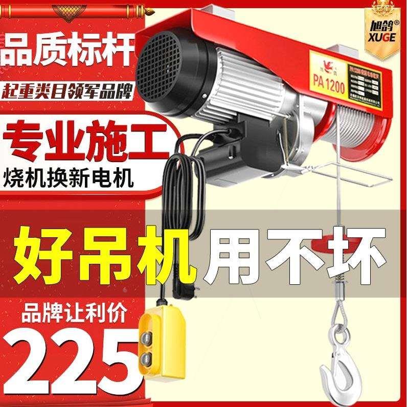 德国进口微型电动葫芦220V家用小型吊机1/0.5吨绞盘卷扬提升机升