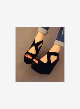 women summer Wedge High heels Platform shoes sandal shoe凉鞋