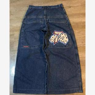 Jnco Baggy Jeans Hip Hop Rock Embroidery Pattern Men Women 2