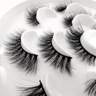 7 Pairs Mink Hair False Eyelashes Thick Wispy Fluffy Lashes