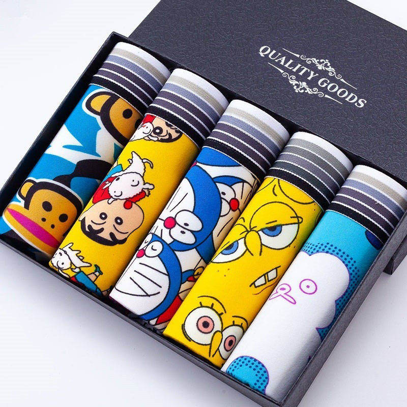 men cartoon underpants underwear boxers briefs short男士内裤