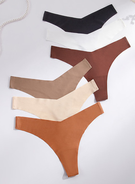 Ice silk seamless thong invisible underwear 冰丝无痕丁字裤