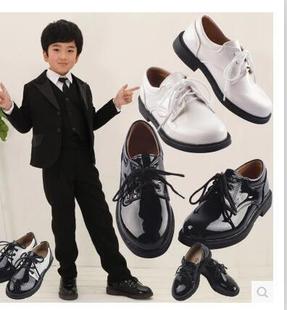 黑白色春秋款 男孩演出鞋 英伦风大小学生花童夏季 儿童皮鞋 男童皮鞋