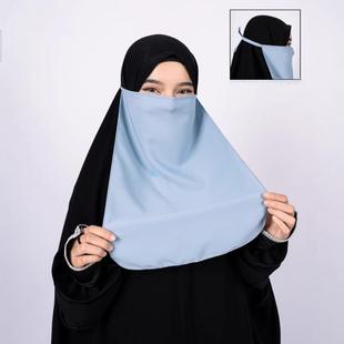 tiktok 速卖通夏季透气迪拜时尚头巾单层雪纺面纱马来西亚H503