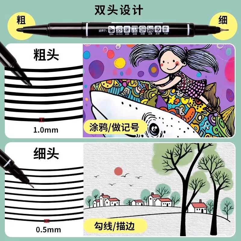 标记笔记号笔油性防水加粗大容量记号笔/粗笔