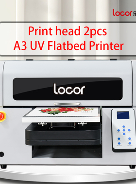 Locor 3D Effect A3 UV Flatbed Printing Machinery UV 6090 Size LED Plotter UV 2513 Large Printer