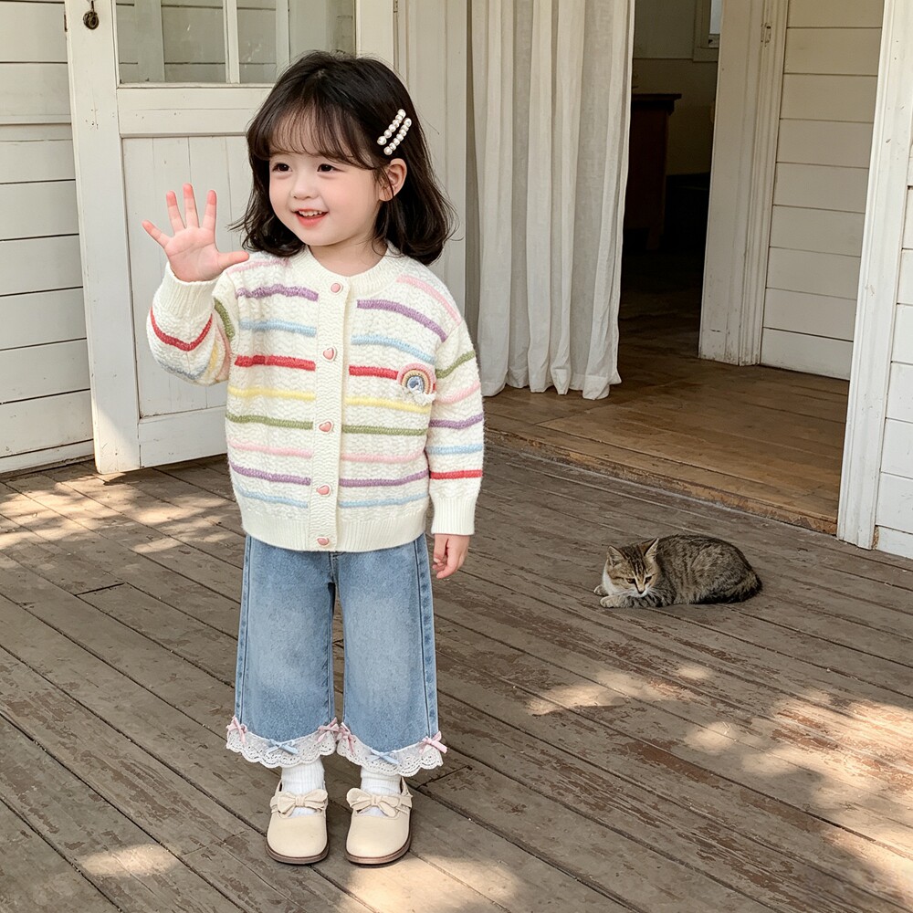 女童毛衣开衫洋气小童春装202毛衣/针织衫