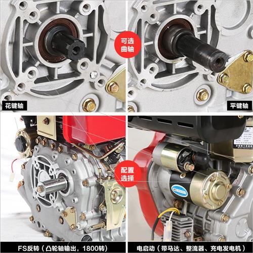 单缸风冷173178微耕机机头柴油机动力空压机水泵192发电机6匹8匹