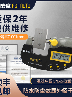 德国安度进口外径千分尺防尘防水数显外径测量卡尺测量仪器105-01