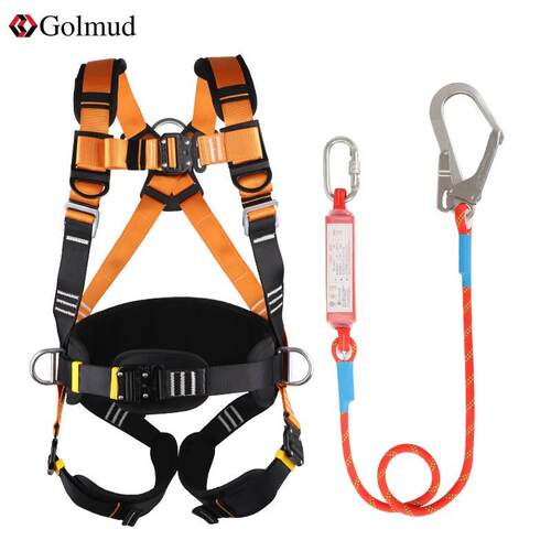 Golmud高空作业户外防坠落安全绳电工全身式快插五点式安全带8018