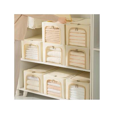 可视窗衣物收纳袋竖款加厚牛津布整理箱毛毯衣柜大容量被子储物袋