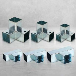 免焊接方管连接件方管三通直接方钢快速接头镀锌方管90度转角接头