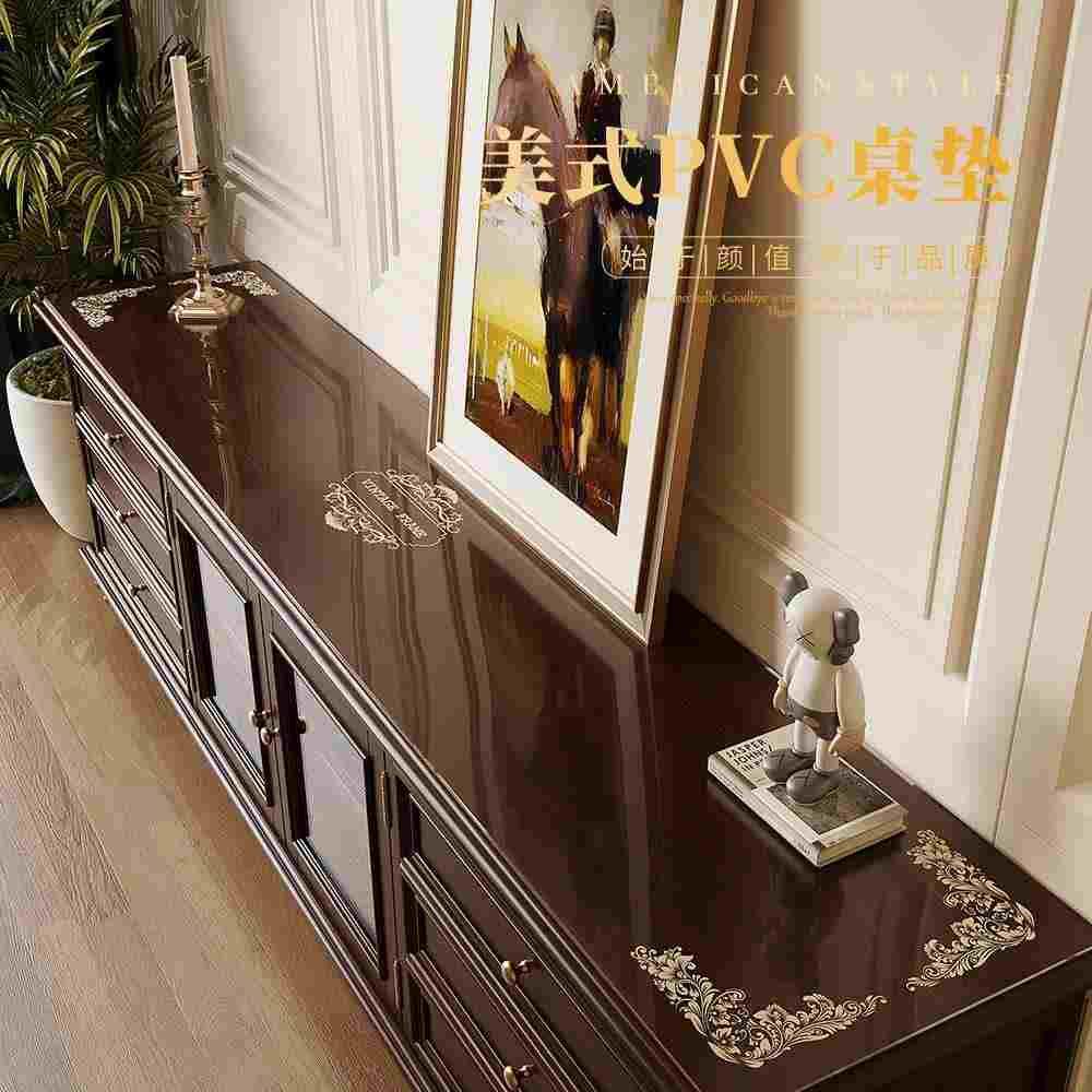 美式透明电视柜桌布pvc软玻璃防尘桌垫中式餐边柜鞋柜台面保护垫