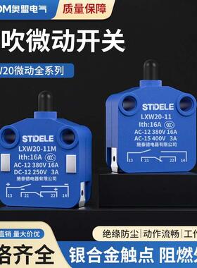 施泰德 微动开关 LXW20-11 限位开关 行程开关 磁吹推压塞柱型