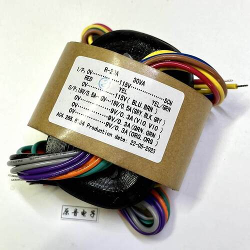 R型变压器30W18VX2+9VX3带屏蔽线 R牛DAC板(国际电压)铜线