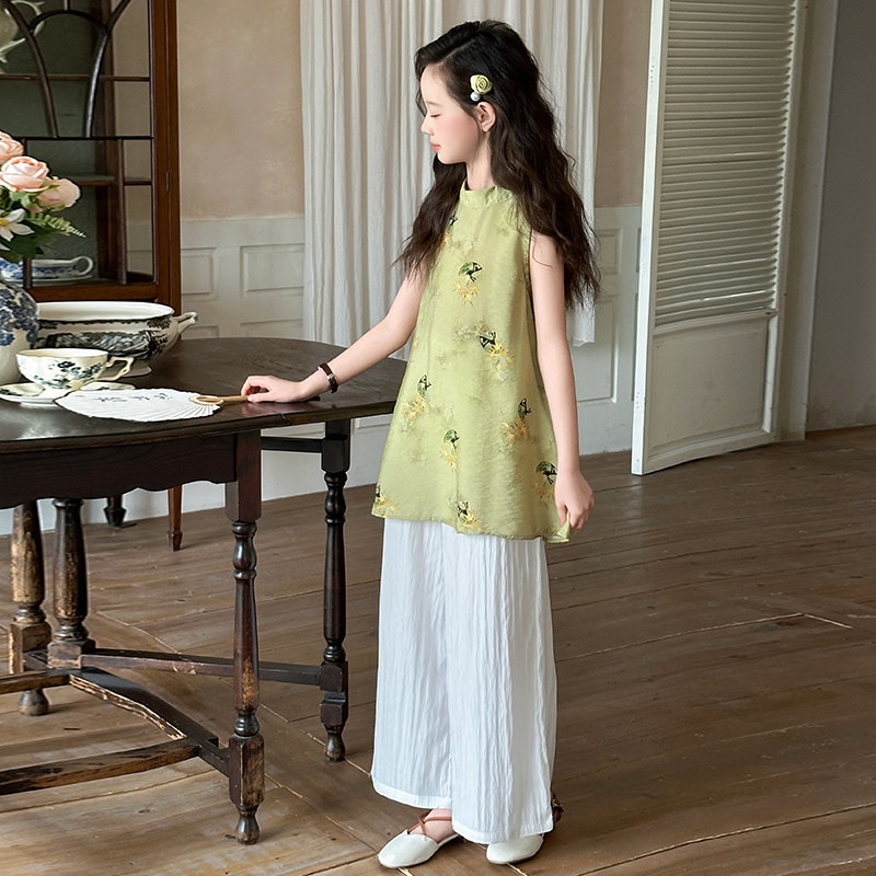 儿童国风套装女春夏新中式高级感时髦服饰夏日服装新款舒服潮童