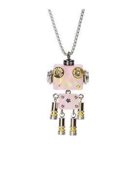 【小布鲁巴幻彩】木小魔2025ss朋克机器人项链吊坠钥匙扣原创潮流