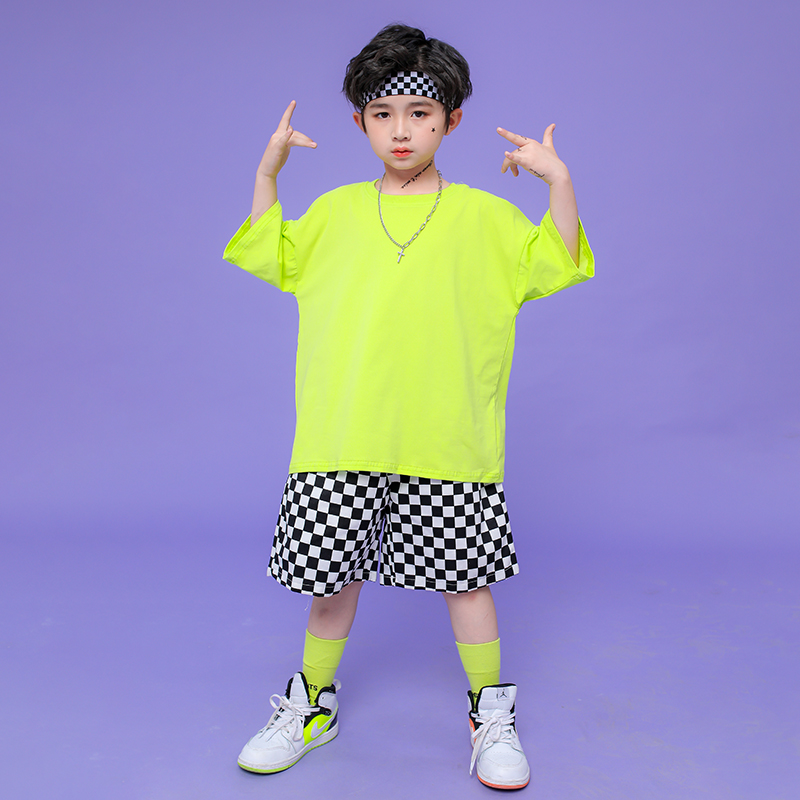 男童街舞套装训i练潮服学生嘻哈演出服女孩夏天P六一节目舞蹈表演