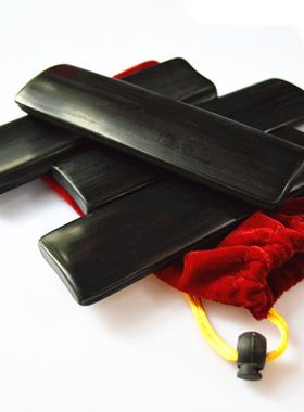 四块瓦黑色御子板玉p子板水煮老竹玉子板表演板送绒布袋四板