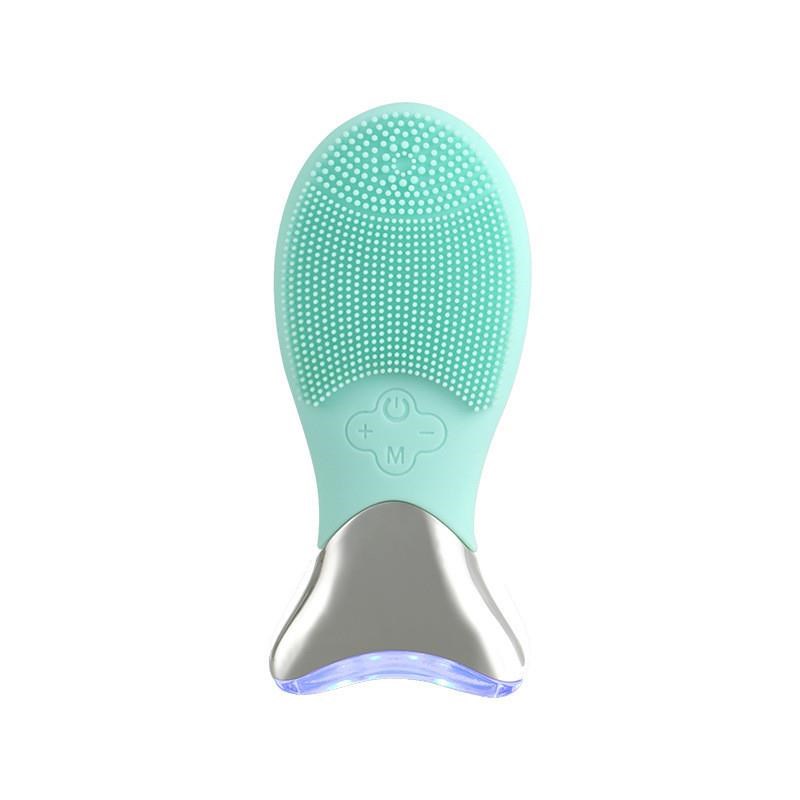 新款硅胶洁面家用多功能彩光嫩肤震动热敷美容仪U美容导入导出仪