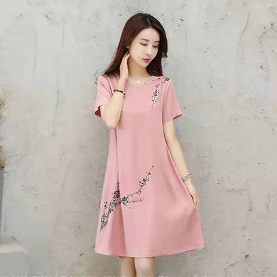 休闲宽松连衣裙2022 summer women fashion casual loose dresses