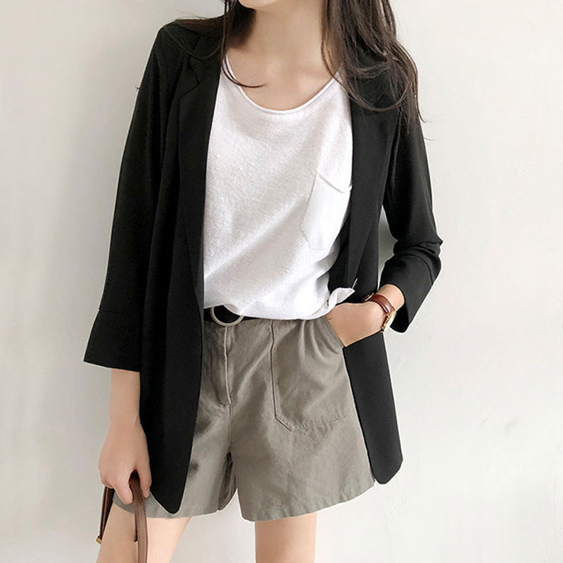 雪纺小西装西服外套女空调开衫防晒衣women blazer jackets coats