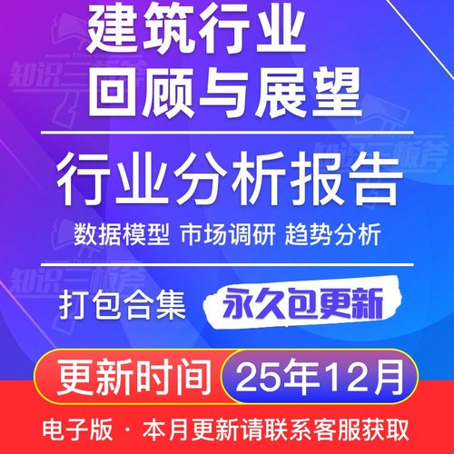 中国建筑行业回顾与展望研究分析报告 G255