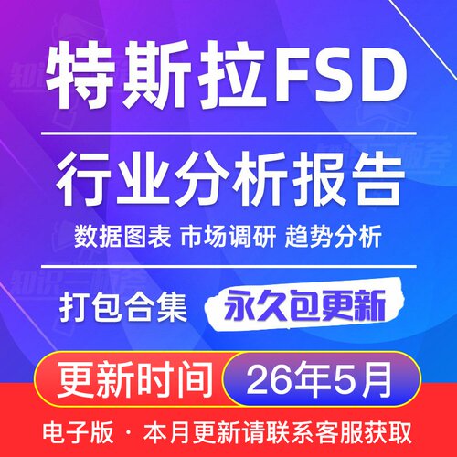 2026年 FSD 特斯拉  市场行业分析报告合集