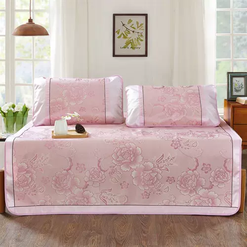 Шелковый летний коврик, комплект для домашнего использования, можно стирать, 3 предмета, 1.5м