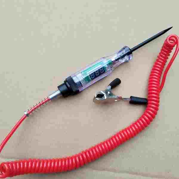 数显汽修电笔电路电器灯泡检查检测线路电线电路试电笔试灯5-120V