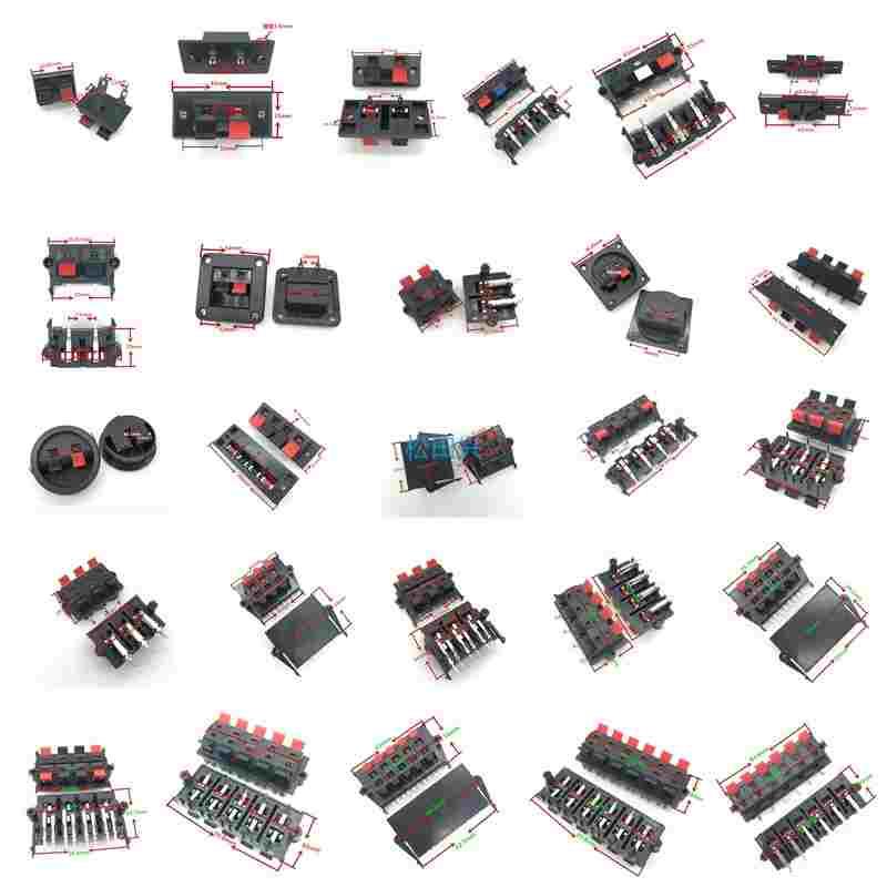 WP弹簧外接线夹音箱线夹柱测试夹2位3位4位6位8位10位12位蝴蝶夹