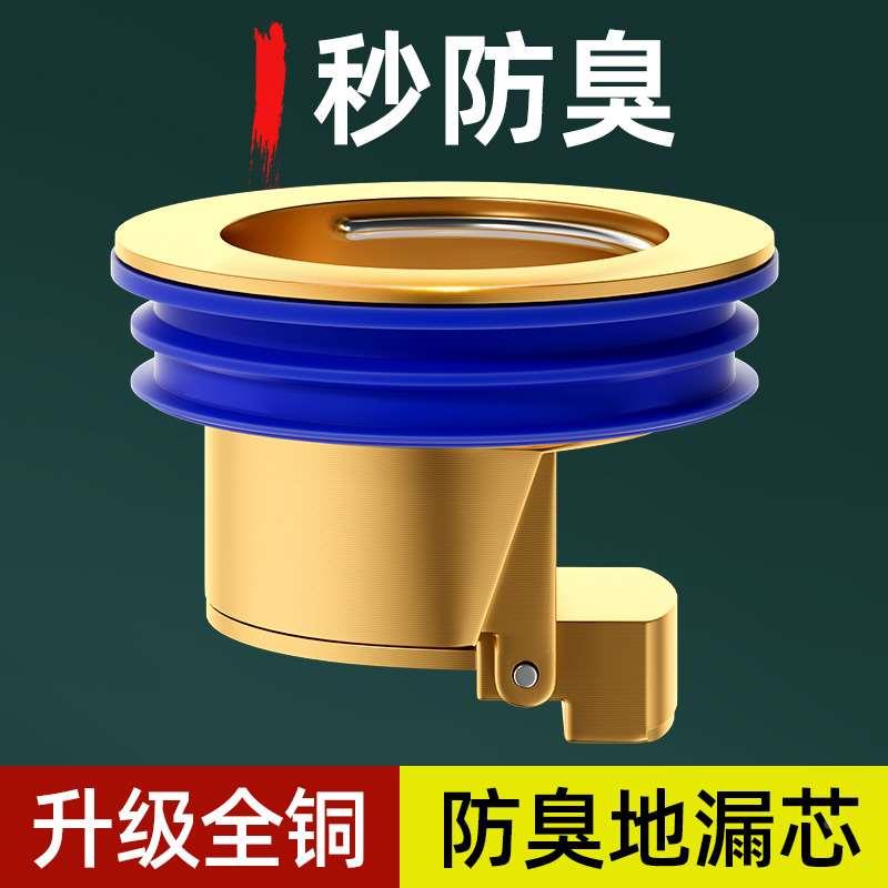 防臭地漏芯全铜卫生间下水管道排水口防返臭虫神器盖密封通用内芯