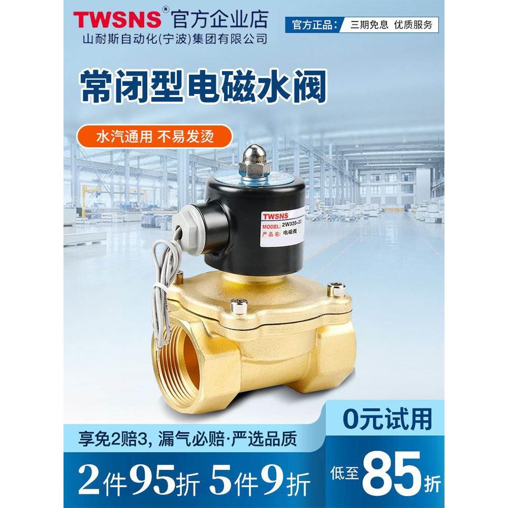 电磁开关阀水管电控水阀220v常闭型12v电动气阀常开24v汽车淋水器图片