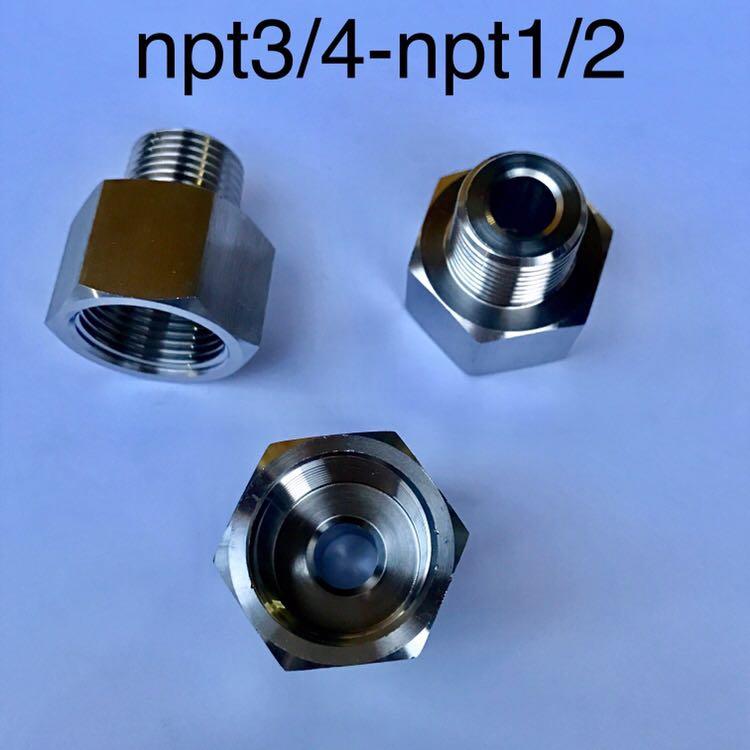 npt3/4-npt1/2 不锈钢内外丝接头美制 内螺纹NPT3/4 外螺纹NPT1/2