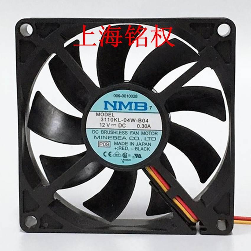 直流轴流风机 8015 DC12V 24V 散热风扇NMB 3110KL-04W-B04 8厘米