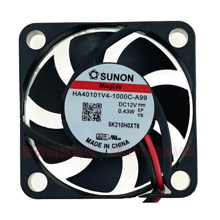 4厘米风扇 HA40101V4-1000C-A99 SUNON散热风扇 4010 12V 超静音