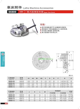 正品台湾精展强力超薄型夹头66880-NBK-NBK06-NBK08-NBK10